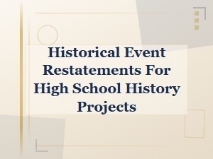Restating Social Movements in History: a Guide for High School Projects