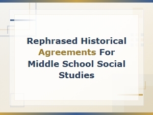 Simplified Treaty Recasts for Middle School Social Studies Lessons